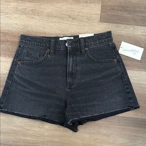 Universal Thread Black Jean Shorts High-Waisted Cuffed